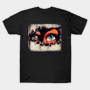 Graffiti Wall Eye Art T-Shirt